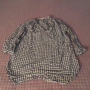 JCREW gingham beach coverup